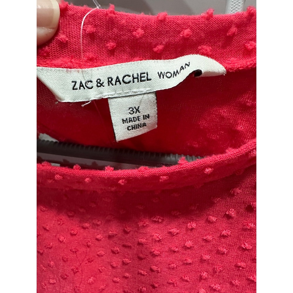 zac‎ and rachel woman pink minky dot blouse 3xl - Picture 3 of 7
